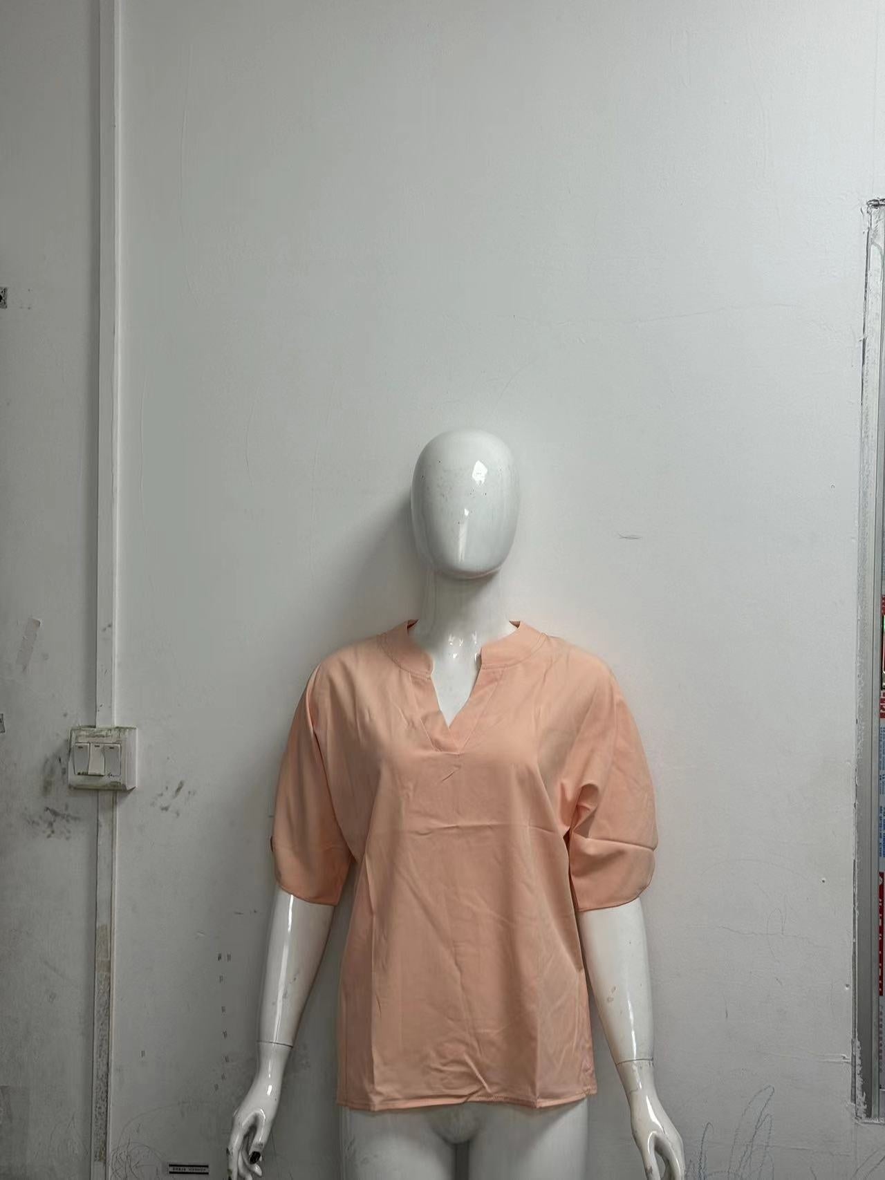 Blouse légère en chiffon — col en V, parfaite pour l’été