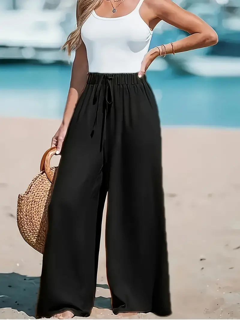 Pantalon large et fluide — confort & style chic pour femme